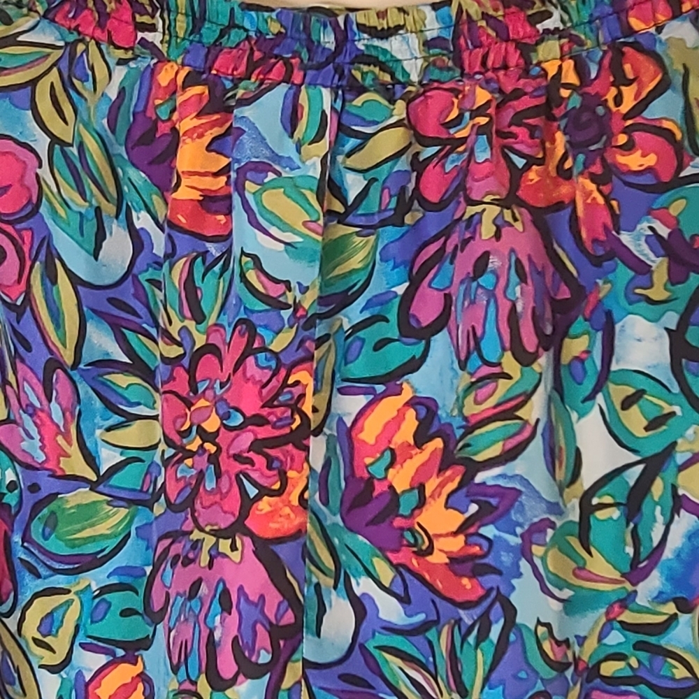 Melrose 100% Silk Floral Skirt Size 8 – Vibrant Multicolor - Picture 4 of 5